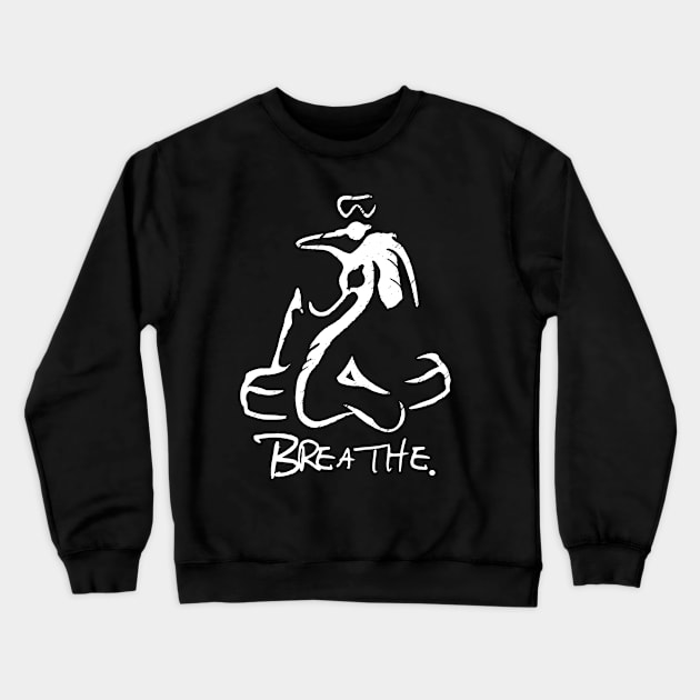 Breathe (white) Crewneck Sweatshirt by Lonely_Busker89